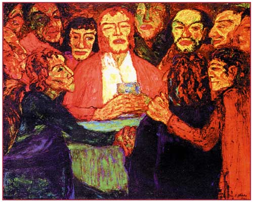 Тайная вечеря (Причастие). 1909. Государственный музей искусств, Копенгаген