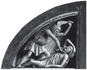 Я. ван Эйк. Каин и Авель. Гентский алтарь (фрагмент)