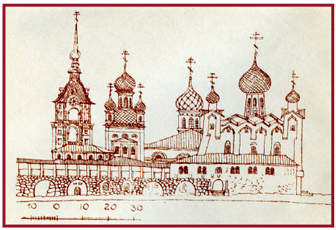 Эскизный проект застройки центральной группы монастыря XVI–XIX вв. 1977 (начало реставрации)