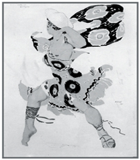 Л. Бакст. Эскиз костюма к балету «Нарцисс». 1911