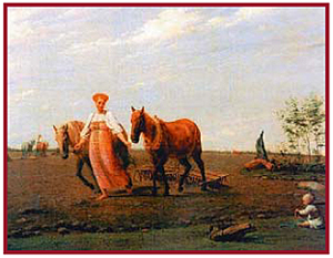 А. Венецианов. На пашне. Весна. 1820